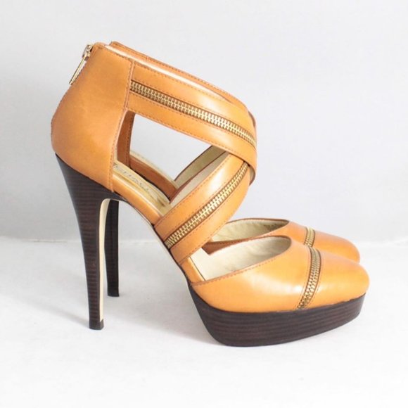 MICHAEL KORS Tan Platform Heels #21325 - Picture 3 of 5